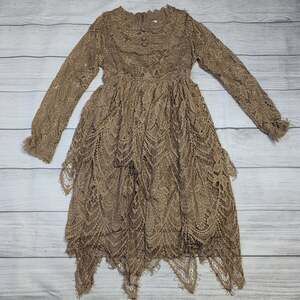8 Trish Scully Bronze Lace Dress